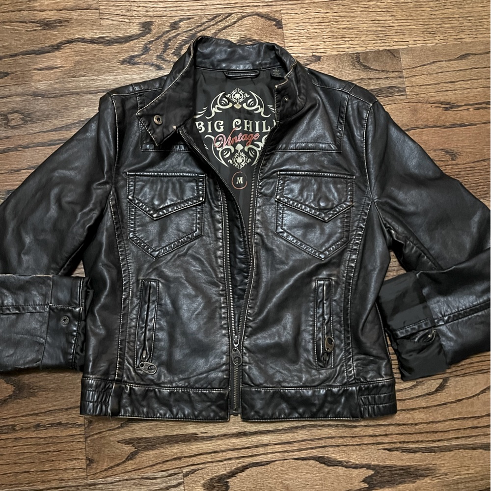 BIG CHILL faux leather jacket/woman’s medium